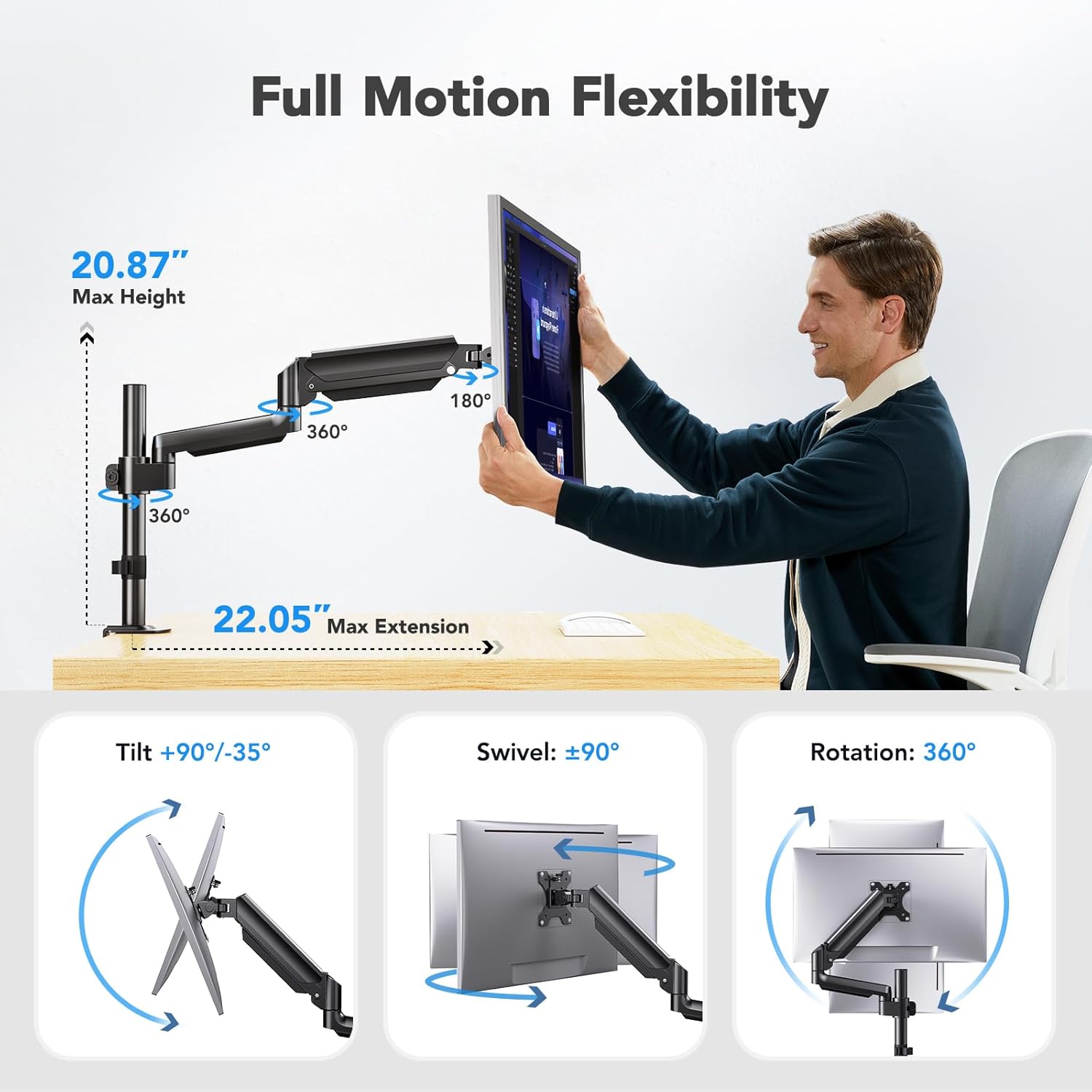 accesorios para electronica - HUANUO brazo de monitor 2
