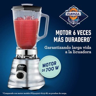 electrodomesticos - Licuadora clásica Oster cromada con perilla ergonómica de 3 velocidades 700watts 3