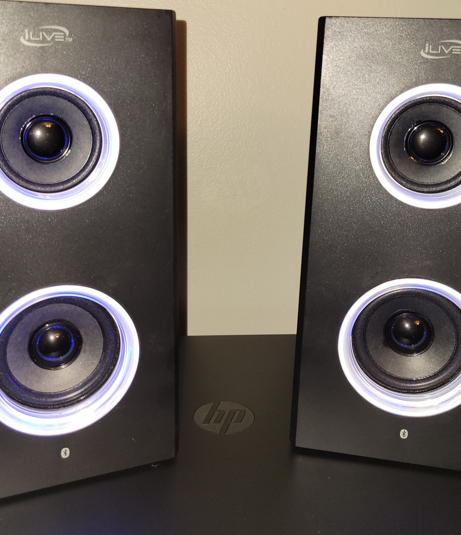 camaras y audio - Altavoz (par) portable inalambrico con LED 2