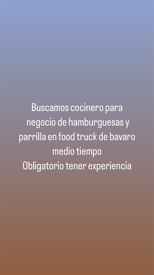 empleos disponibles - Buscamos cocinero food truck frente al olé