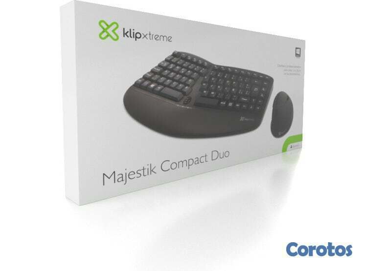 computadoras y laptops - TECLADO MOUSE KLIPX, INALAMBRICO, ERGONOMICO, MULTIMEDIA, BLACK, ESPAÑOL 2