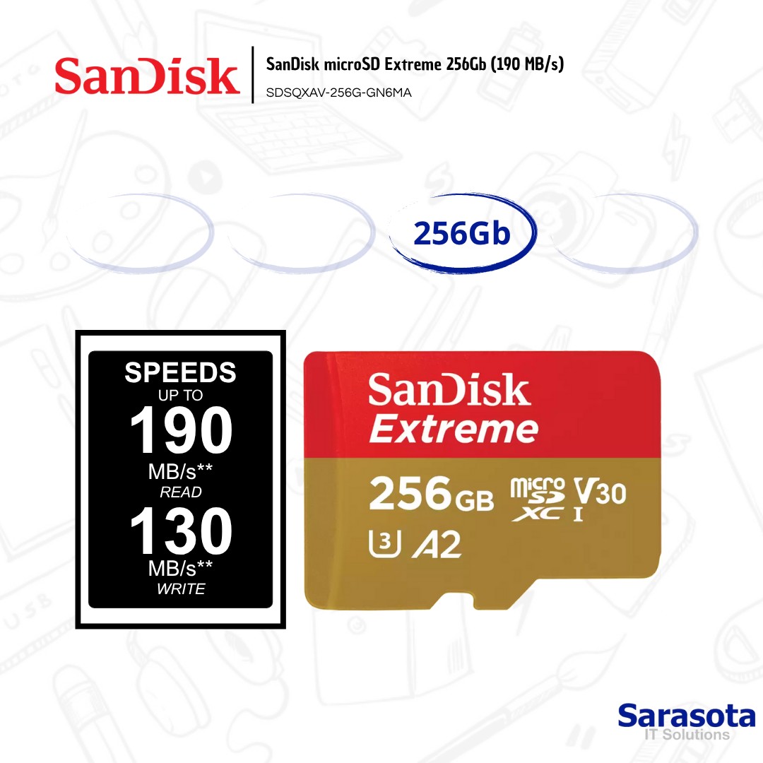 accesorios para electronica - MicroSD 256Gb SanDisk Extreme 190 MB/s 2