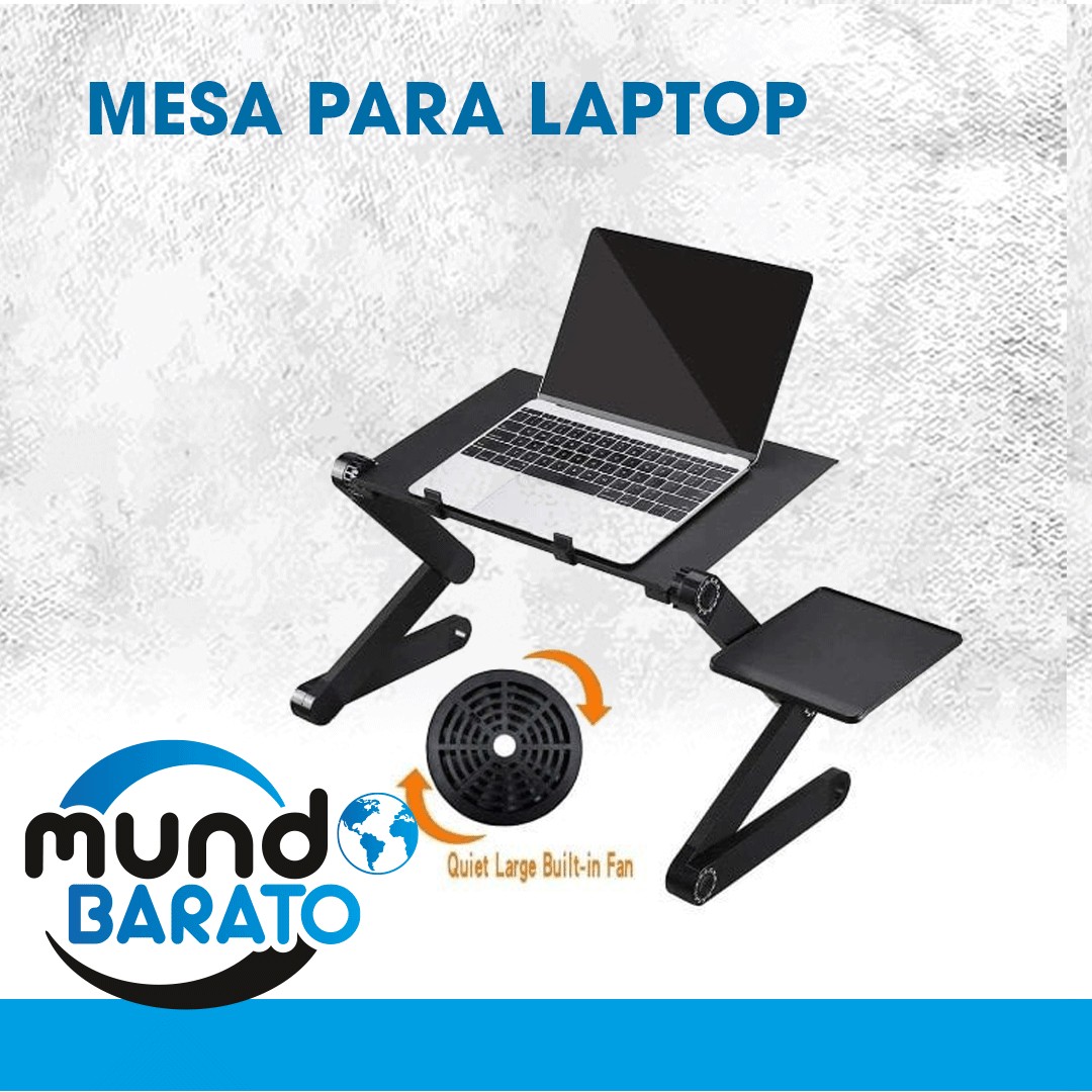 accesorios para electronica - Mesa para laptop portatil de Aluminio computadora con enfriador ventilador base