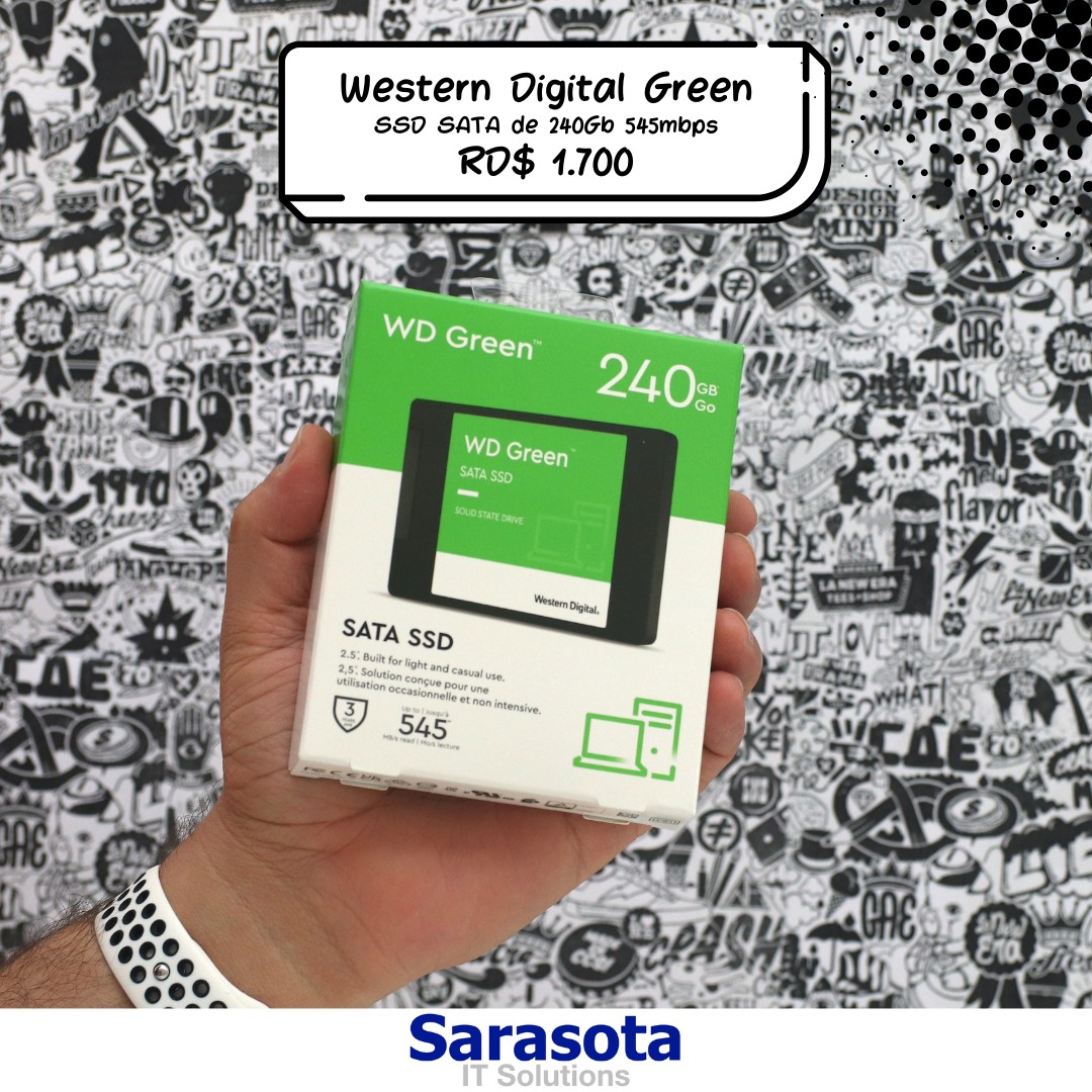 computadoras y laptops - SSD Western Digital Green de 240Gb en 1700