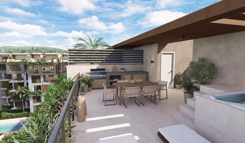 apartamentos - Proyecto en venta Punta Cana #24-873 un dormitorio, balcón, parqueo, ascensor.
 4