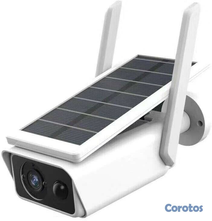 camaras y audio - Cámara de seguridad wifi para exterior recargable 1080P, impermeable y visión no 2