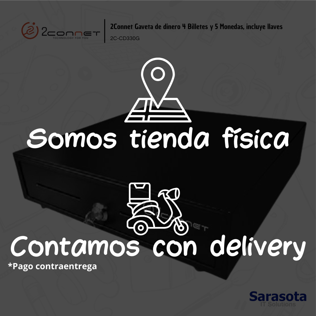 accesorios para electronica - Caja Registradora 4 Billetes y 5 Monedas 2Connet, 2C-CD330G 1