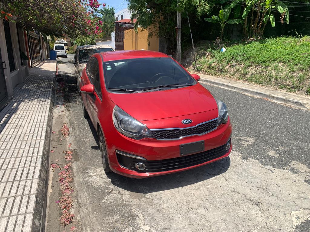 carros - Kia Rio LX 2017 Rojo Sedán