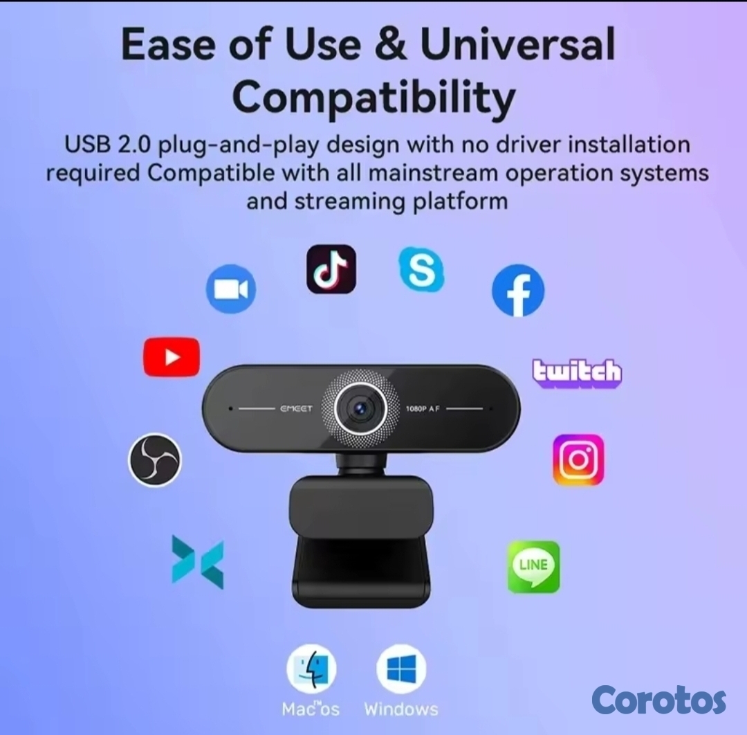 camaras y audio - Cámara  para Streaming Emeet 4K C60E 5