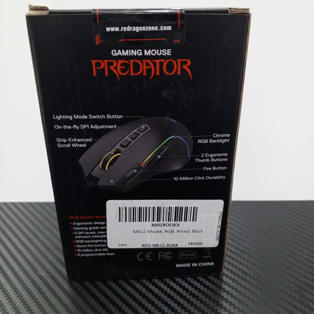 computadoras y laptops - Mouse Redragon M612 Predator RGB
 1