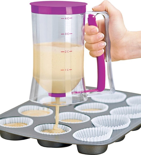 cocina - Dispensador de mezcla masa de bizcocho torta cupcakes pastel dosificador  2