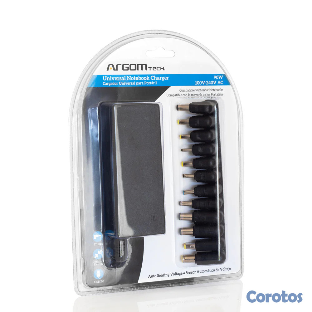 otros electronicos - Argom Tech Universal Notebook Charger 90W 2