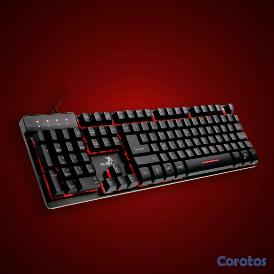 computadoras y laptops - TECLADO GAMER XTECH XTK-520S, USB, ESPAÑOL, MULTIMEDIA, LUZ DE FONDO 3 COLORES 2