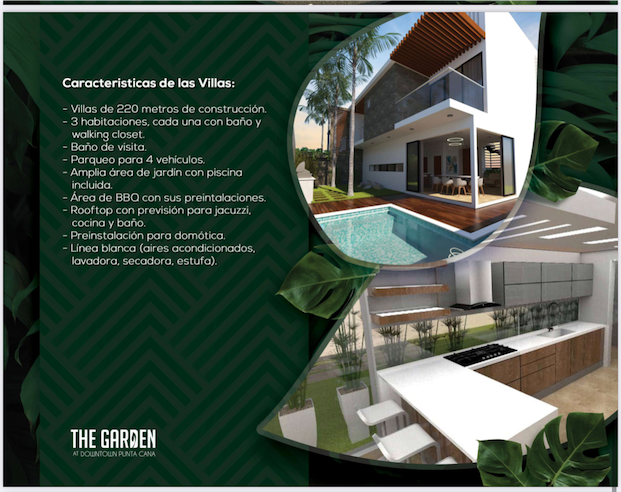 casas vacacionales y villas - Venta de villas en Downtown Punta Cana entrega con línea blanca y piscina 5