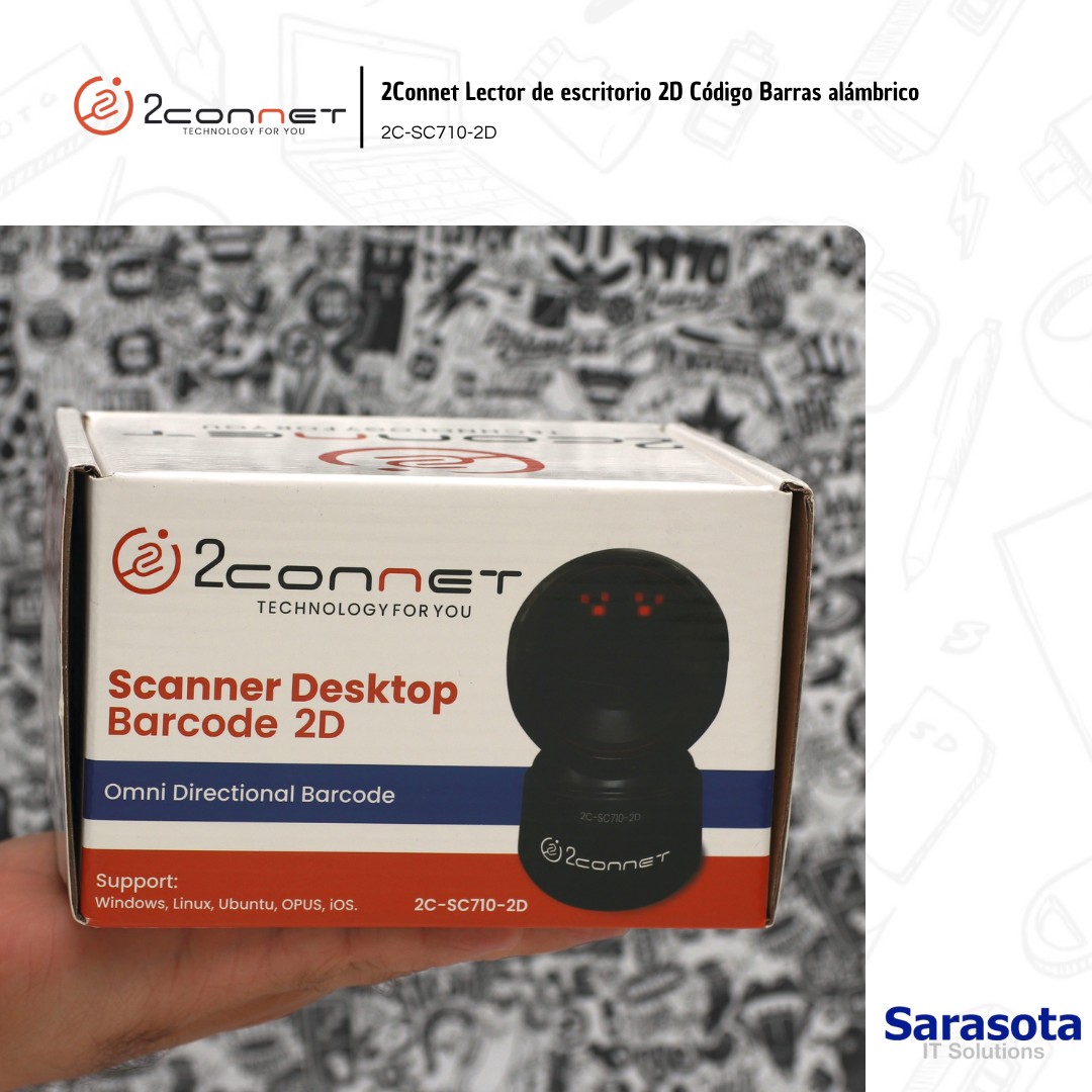 accesorios para electronica - 2Connet Lector códigos de barra 2D Omnidireccional 1