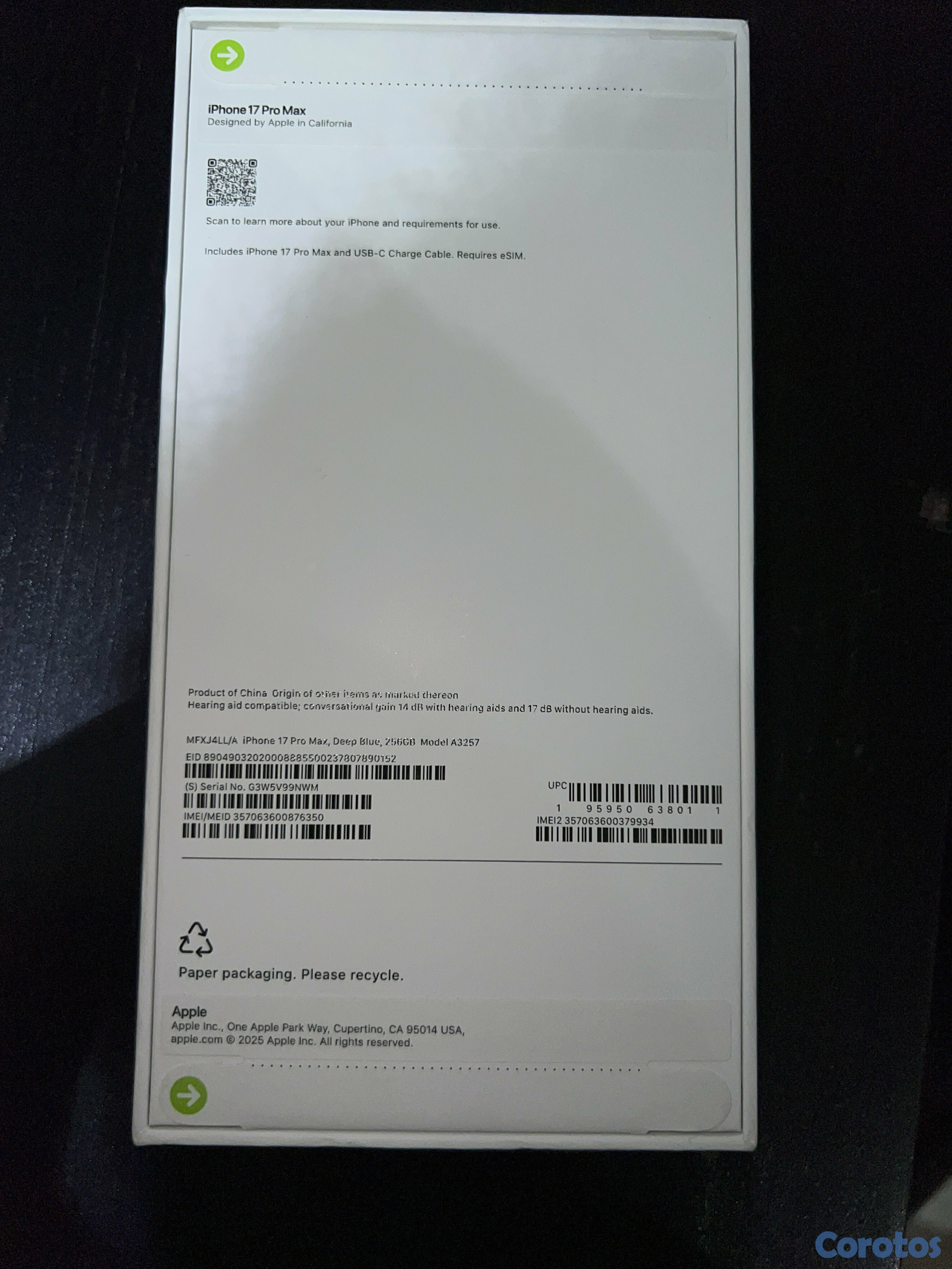 celulares y tabletas - Iphone 17 PRO MAX  2