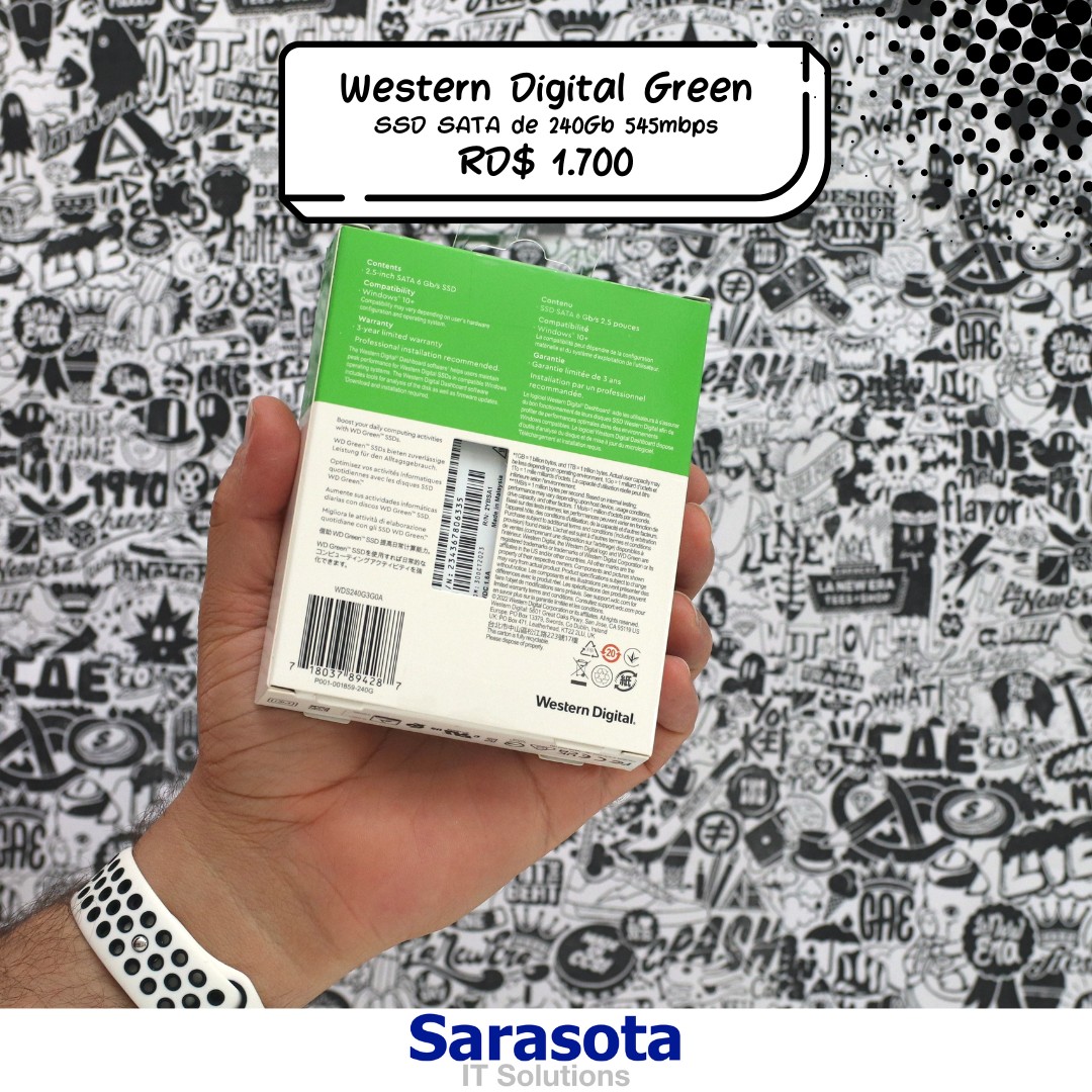computadoras y laptops - SSD Western Digital Green de 240Gb en 1700 1