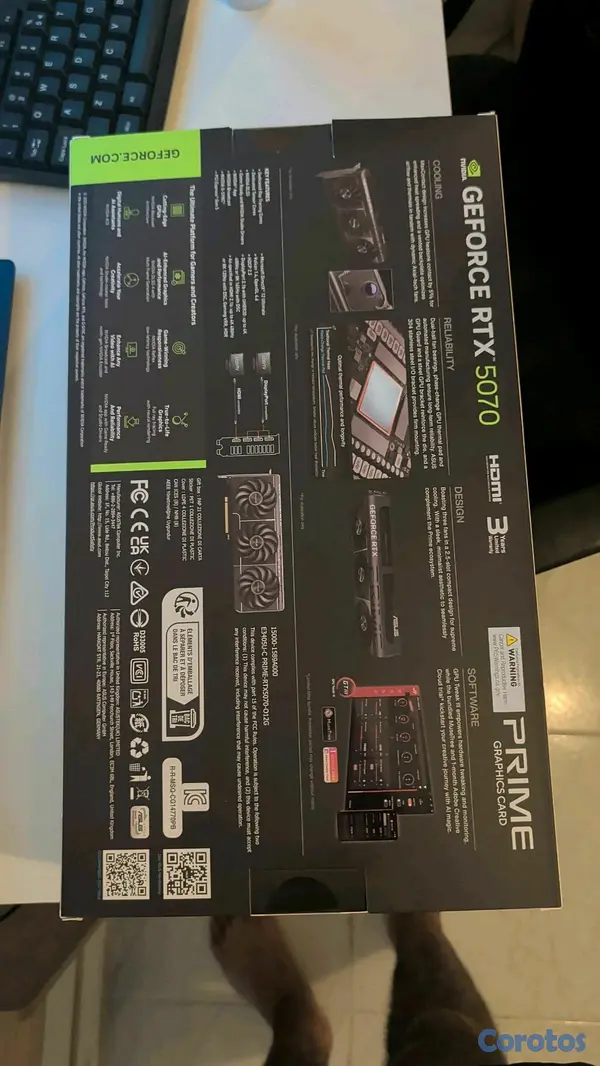 computadoras y laptops - RTX 5070 ASUS PRIME NUEVA SELLADA  2