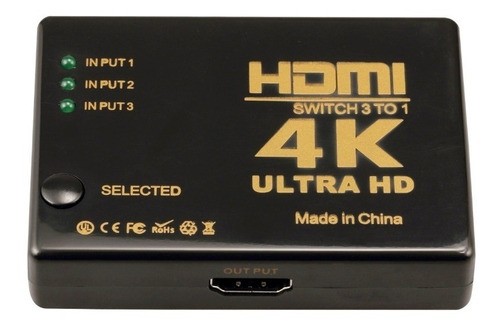 computadoras y laptops - SWITCH Venlogic HDMI 3x1 (Mod. DY706) 4K,control remoto 1