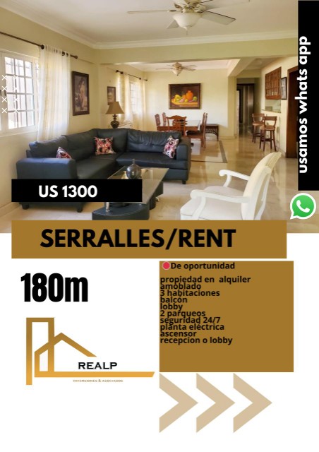 apartamentos - Apartamento amoblado serralles