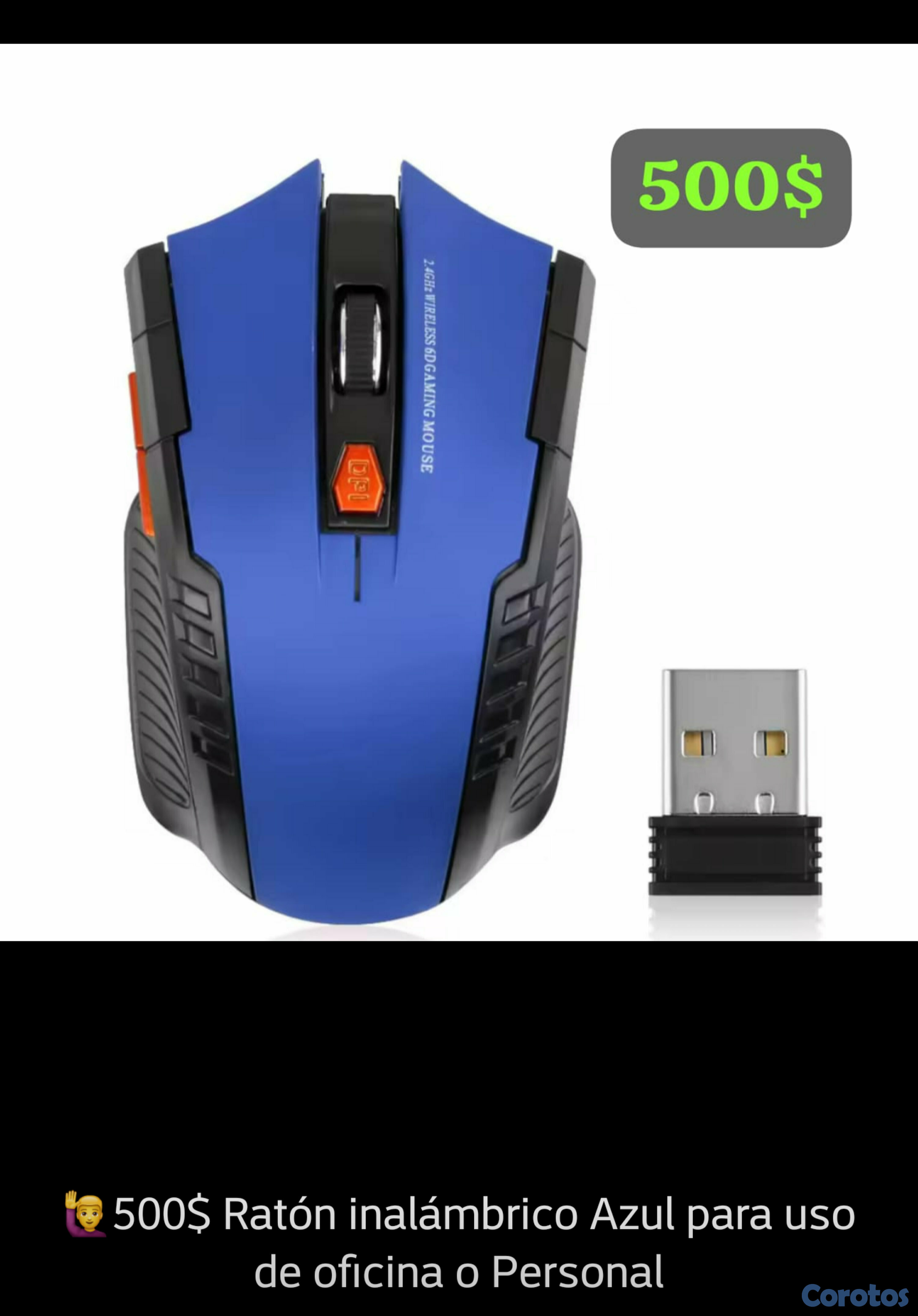 accesorios para electronica - Ratón inalámbrico azul 💙  2