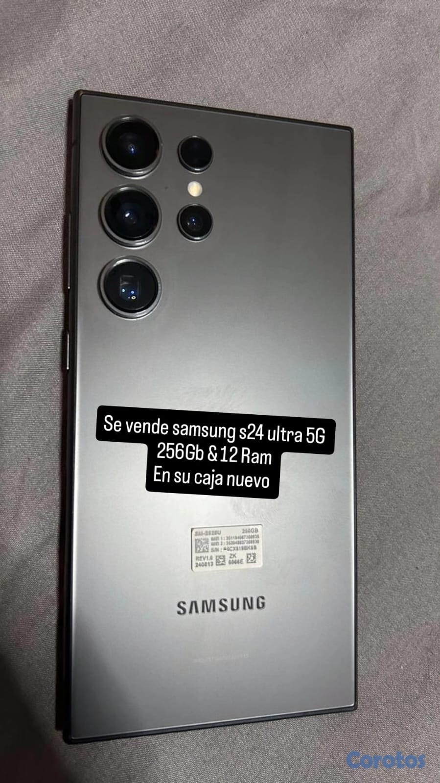 celulares y tabletas - Se vende samsung Galaxy s24 ultra 5G en su caja  2 8