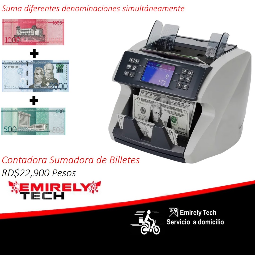 accesorios para electronica - Maquina Contadora detector de billetes dolar peso Euro moneda identificador suma