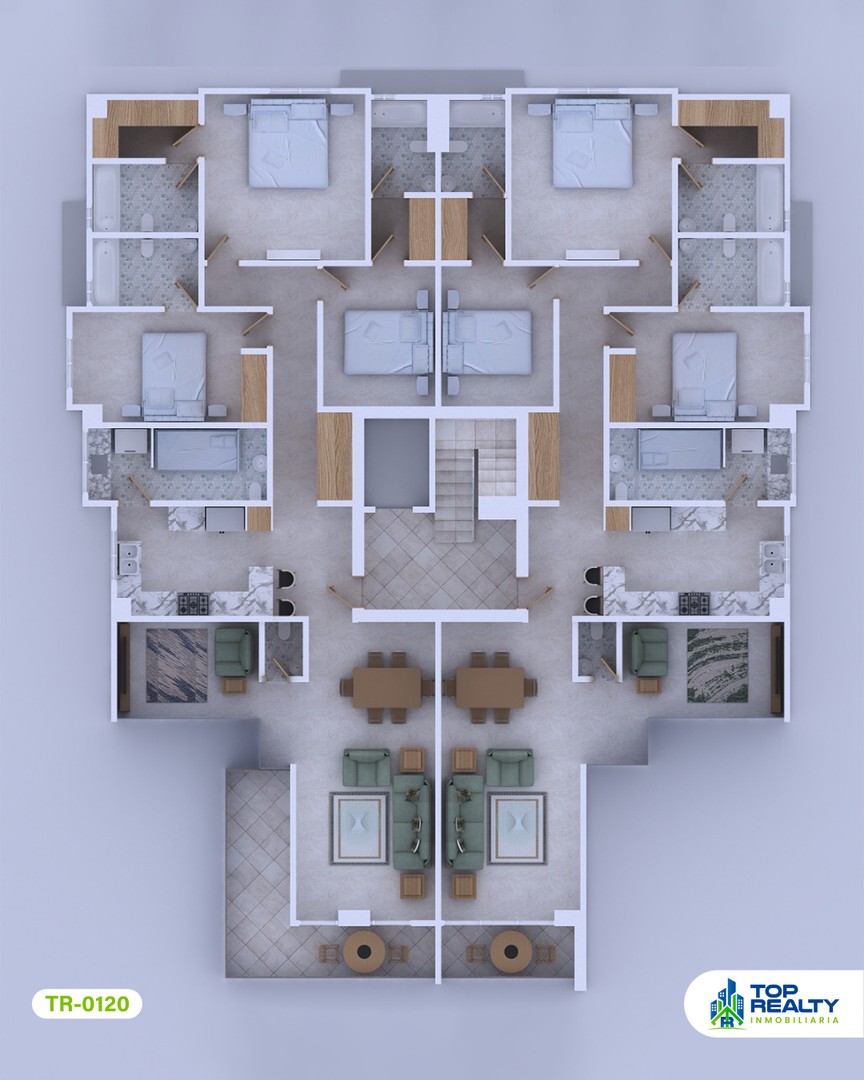apartamentos - TR0120 (B) Sofisticados apartamentos que se acomoda a las exigencias del mercado 6