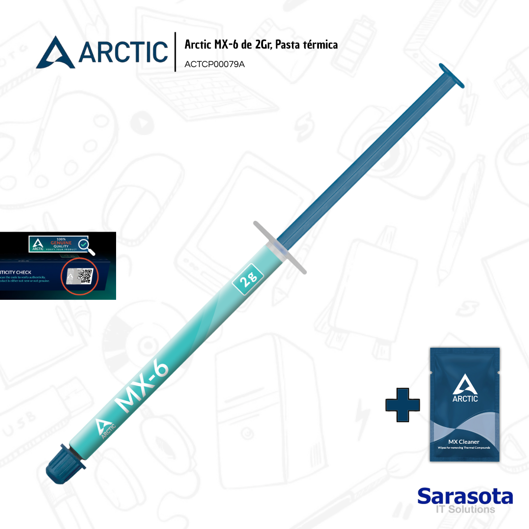 accesorios para electronica - Pasta térmica Arctic MX-6 de 2gr. mas regalo 