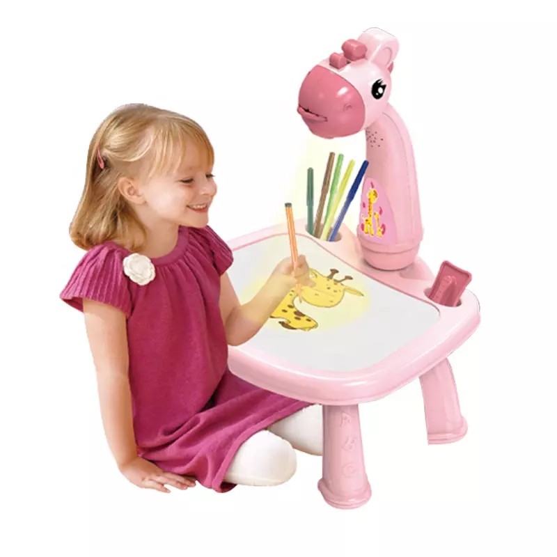 juguetes - Mesa Proyector de dibujo para niños incluye 12 colores 1 libro 24 diseños  3