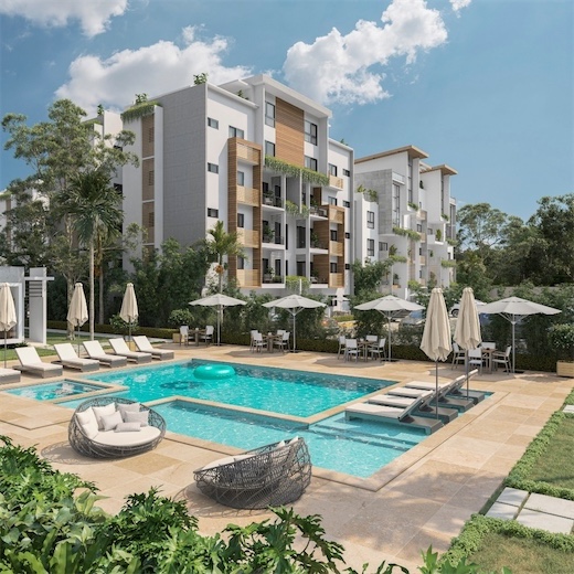 apartamentos - Venta de apartamentos en punta cana con piscina pion residence zona turística 