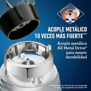 electrodomesticos - Licuadora clásica Oster cromada con perilla ergonómica de 3 velocidades 700watts 5