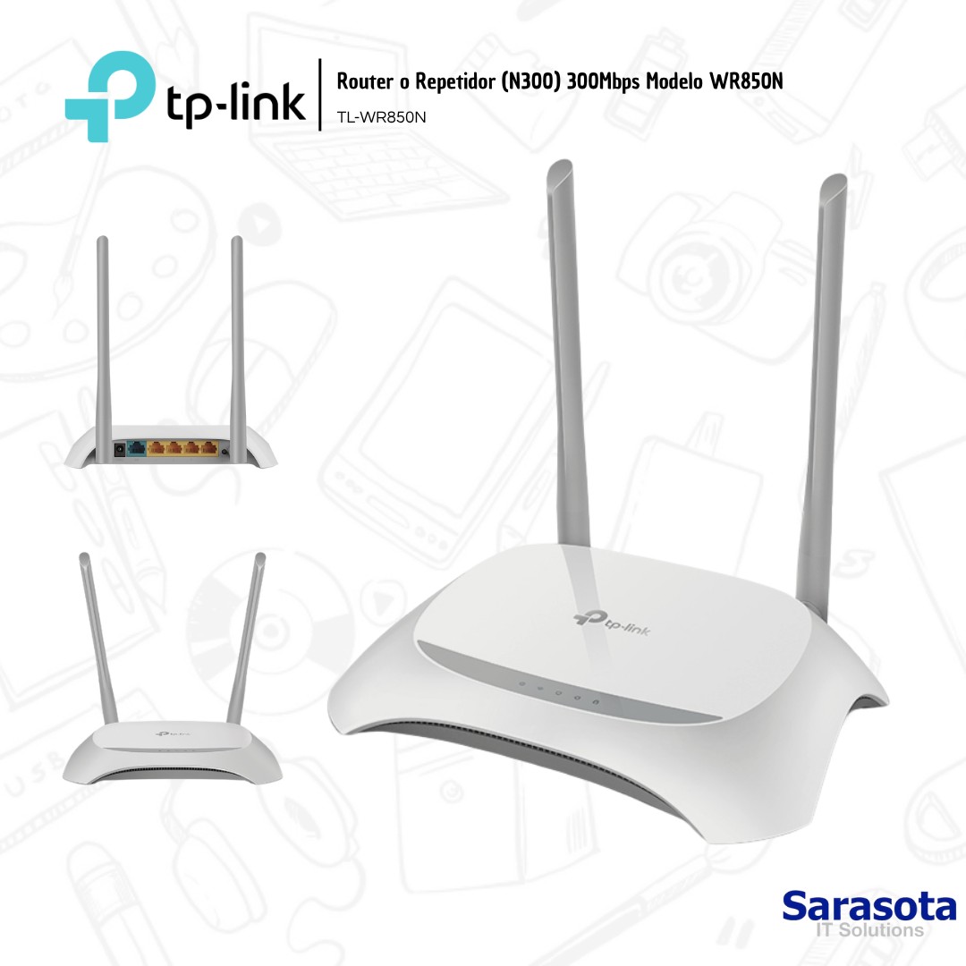accesorios para electronica - TP-Link Router o repetidor WR850N 850N N300 2