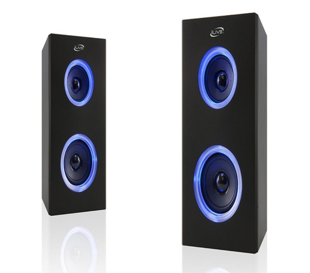 camaras y audio - Altavoz (par) portable inalambrico con LED 4