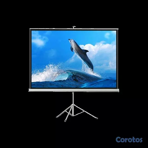 otros electronicos - PANTALLA MYO 86 PULGADAS  - 4:3, PARA PROYECTOR CON TRIPODE, BLANCA