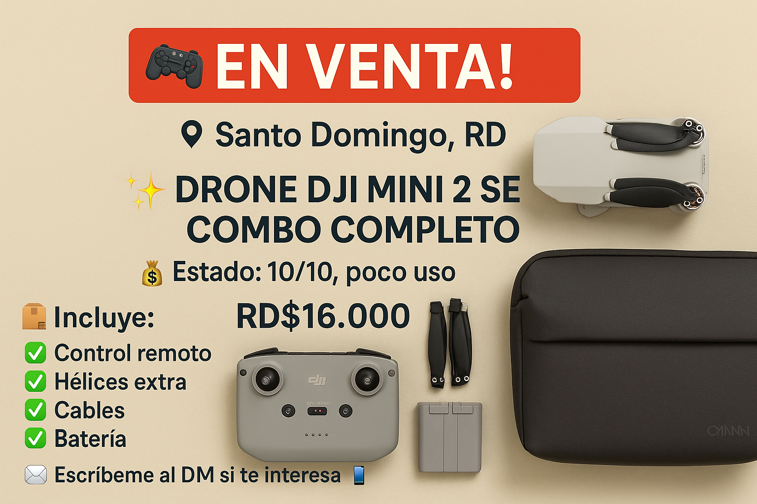 camaras y audio -  DJI Mini 2 SE Combo – Como Nuevo
