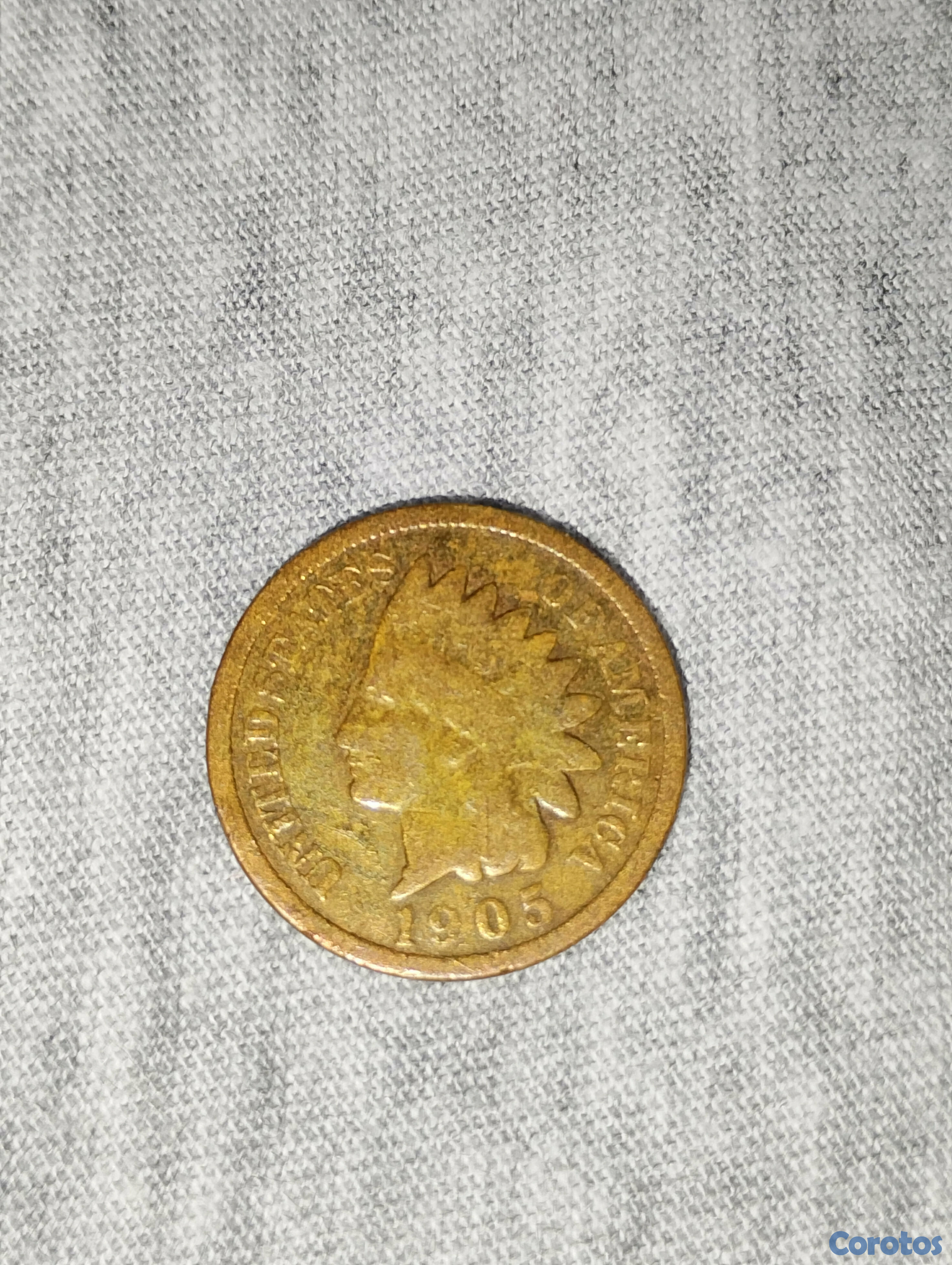 hobby y coleccion - moneda 1905 de 1 centavo cara de indio americana 1