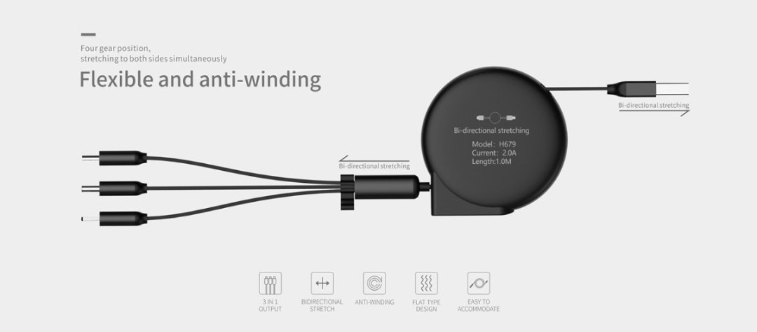 computadoras y laptops - Cable 3 En 1  Micro Usb ,Tipo C , Y  Lightning   Havit H679 3