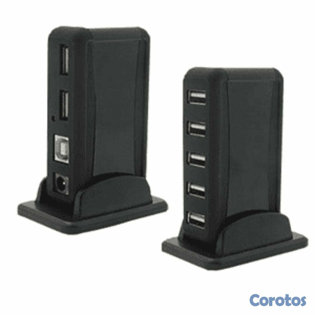 computadoras y laptops - HUB USB AGILER 7 PUERTOS USB 2.0, CON ADAPTADOR DE CORRIENTE. (AGI-5312