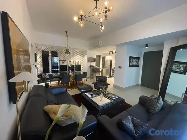 apartamentos - Apartamento Amoblado de 2 Habitaciones en Alquiler - Piantini - Áreas Sociales 4
