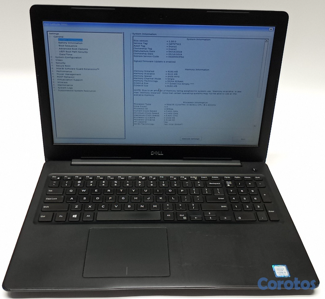 computadoras y laptops - laptop dell corei3 8g de ram ssd de 128g solido