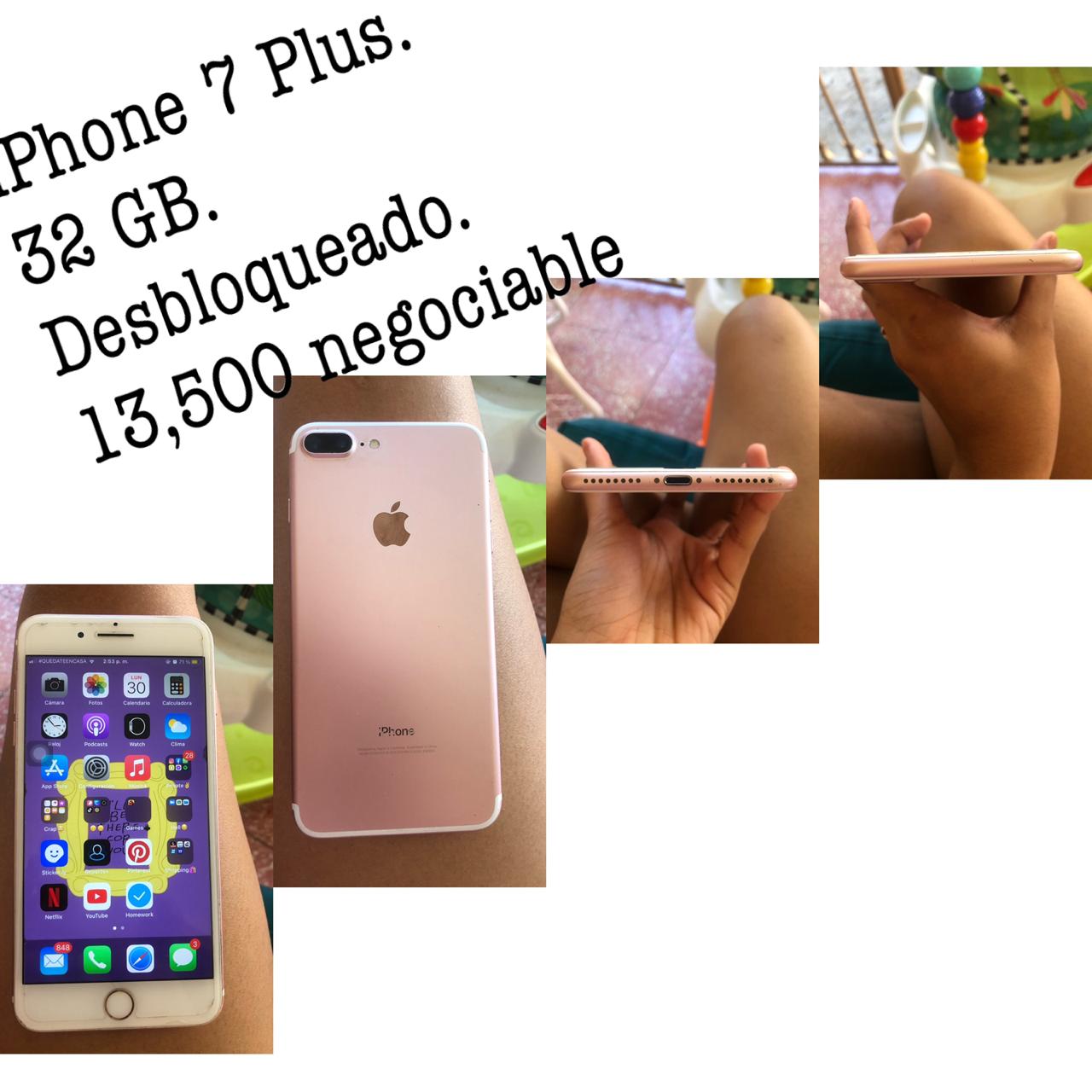 celulares y tabletas - Iphone 7 plus 
Desbloqueado 
32 GB

 
