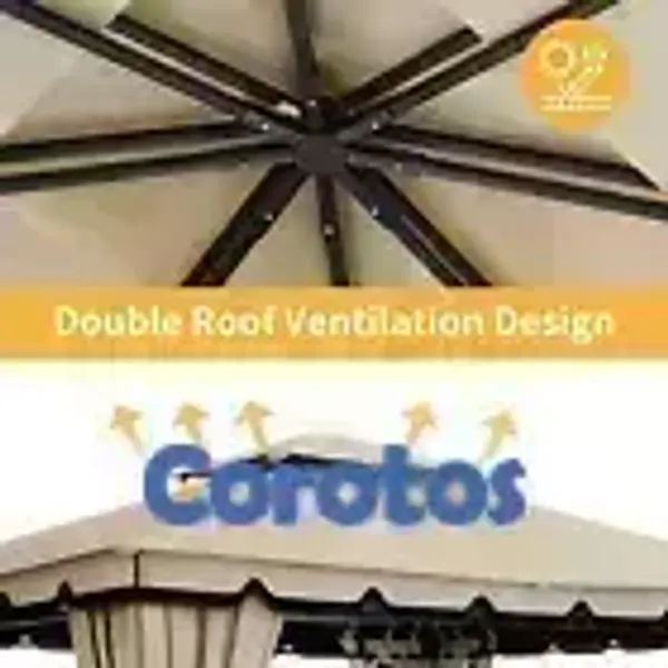 herramientas, jardines y exterior -   ESPECIAL DE ESTE DIA  ESTE Outdoor Patio Double Fabric Canopy Gazebo rd 36500 5