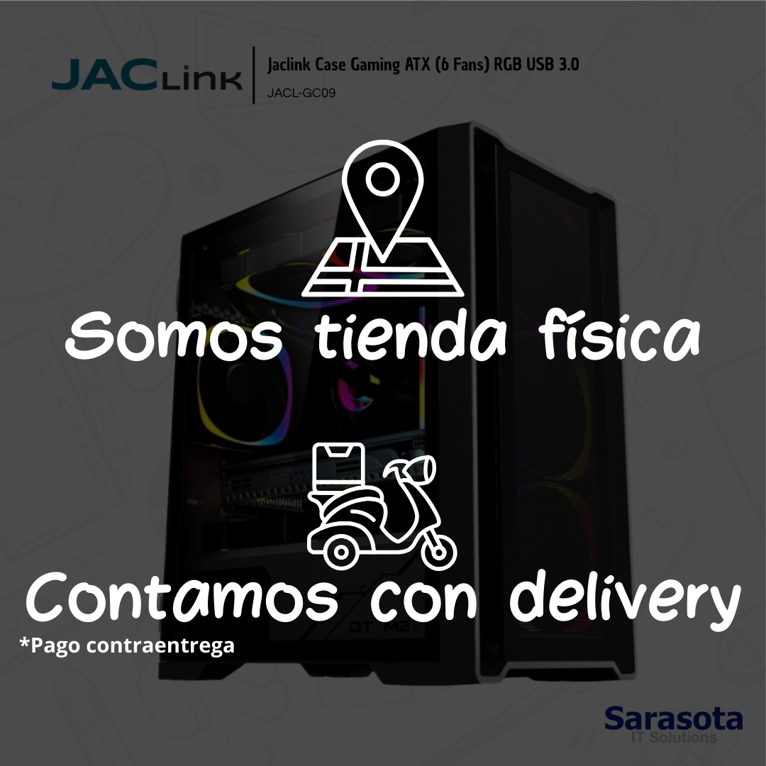 accesorios para electronica -  Jaclink Case Gaming ATX (6 Fans) RGB USB 3.0  1