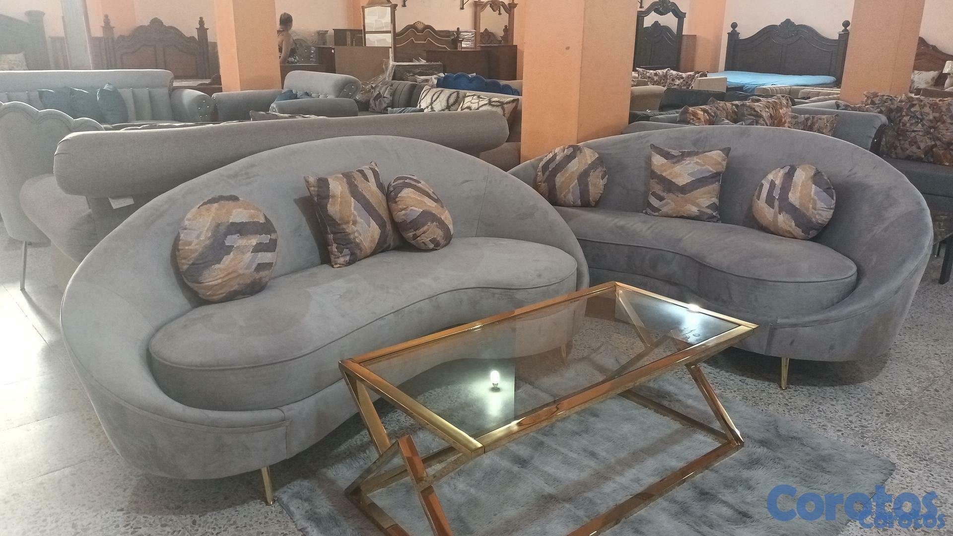 muebles y colchones - Juego de 2 Sofás de 3 plazas Excelente condiciones!!  5