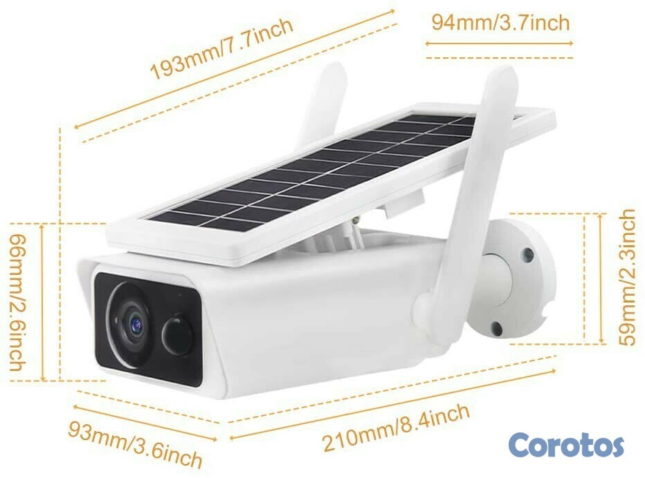 camaras y audio - Cámara de seguridad wifi para exterior recargable 1080P, impermeable y visión no 4