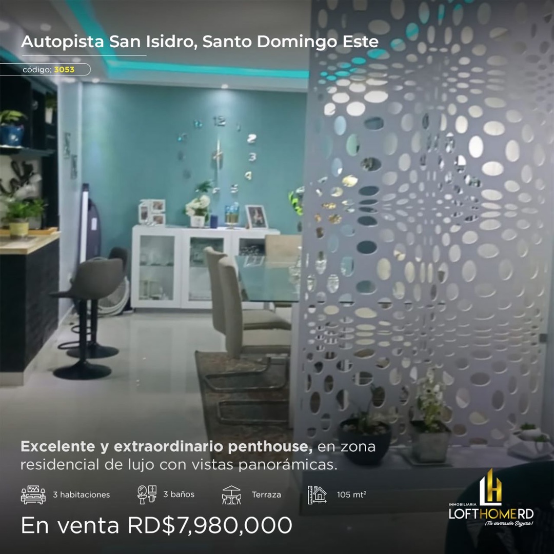 apartamentos - Venta de penthouse en la autopista de san Isidro Santo Domingo este 