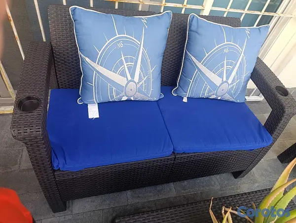 muebles y colchones - juego de exterior de 4 piezas estilo Rattan 3