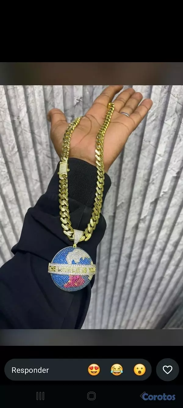 joyas, relojes y accesorios - cadena con medalla 9