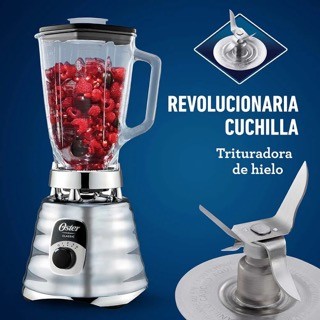 electrodomesticos - Licuadora clásica Oster cromada con perilla ergonómica de 3 velocidades 700watts 6